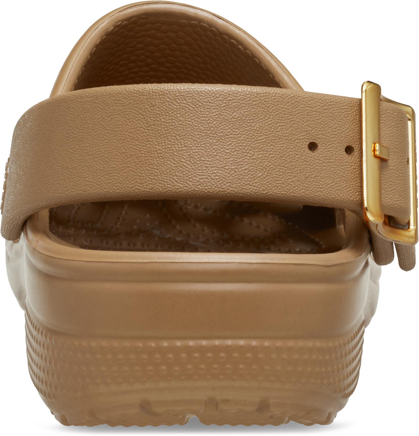 Classic Metallic Buckle clog - Sepia